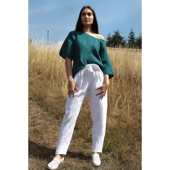 Dámské kalhoty TopMode 100 % lněné kalhoty 951987