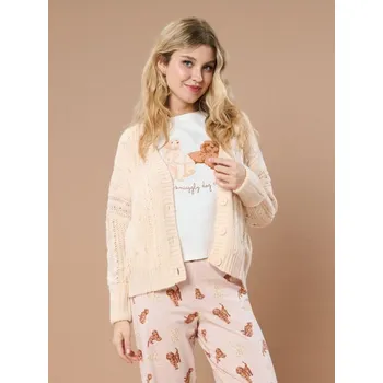 Dámské oblečení Sinsay - Prolamovaný svetr - béžová - 9901A-02X - 9901A-02X-L-1