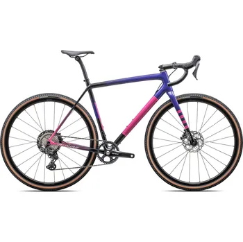 Silniční kolo Specialized Crux Comp - gloss carbon/purple haze/rebel pink/birch 54 2026, 28" 2026, 28"
