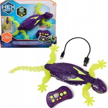 RC model Spin Master HEX Bots RC Gekon lezoucí po stěnách svítící ve tmě