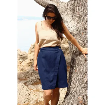 Dámská sukně Lotika Zavinovací lněná sukně Lotika česká móda Premium quality 706702