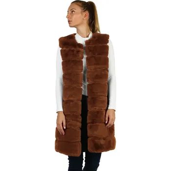 Dámská vesta TopMode Dlouhá kožešinová vesta 729789