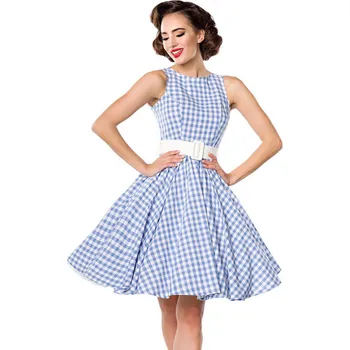 Dámské šaty TopMode Kostkované retro šaty 910104