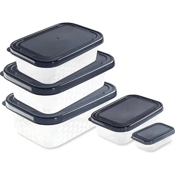 Dóza na potraviny Branq Sada dóz na potraviny Ori black 5ks - obdelníková