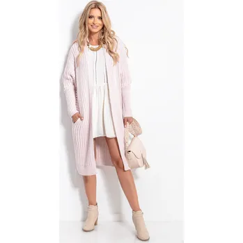 Dámský svetr TopMode Žebrovaný kardigan z vlny 579550