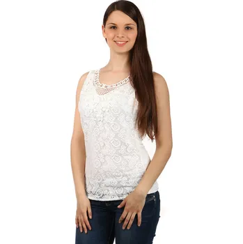 TopMode Dámské tílko s perlovou aplikací 135123