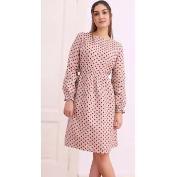 Dámské šaty Lotika 100% lněné puntíkaté šaty Lotika 1090063