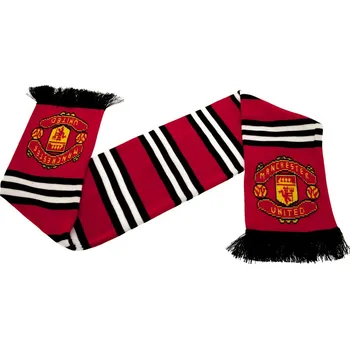 Šála MANCHESTER UNITED FC Šála Manchester United FC, červená s bílo-černými pruhy