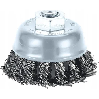 Drátěný kartáč KOTOUČOVÝ drátěný kartáč 100 mm, ocelový, zkroucený drát, závit M14 GRAPHITE