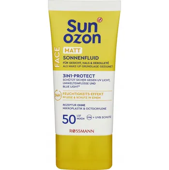 Přípravek na opalování Pleťový krém s UV ochranou Sun Ozon Sonnenfluid 50 SPF pro denní použití, 50 ml