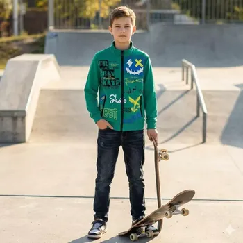 Chlapecká mikina Chlapecká mikina Kugo GM8719 zelená