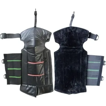 Motocyklový chránič Motocyklové teplé chrániče kolen Zesílená podšívka 2 cm PU kůže s umělou vlnou Větruodolné chladuodolné deštiodolné černé