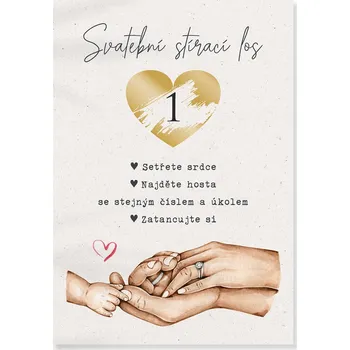 Svatební dekorace Svatební stírací los 280