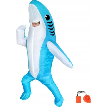 Karnevalový kostým NAFUKOVACÍ KOSTÝM ŽRALOK SHARK RYBA NA PÁRTY OSLAVU SAMONAFUKOVACÍ