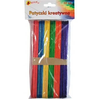 Obraz Kreativní dřevěné tyčinky barevné 20 cm 50 ks