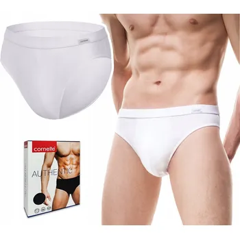 Slipy CORNETTE AUTHENTIC MINI Pánské slipy bílé - M