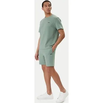 Pánské kraťasy BOSS Sportovní kraťasy Waffle 50535884 Zelená Regular Fit L