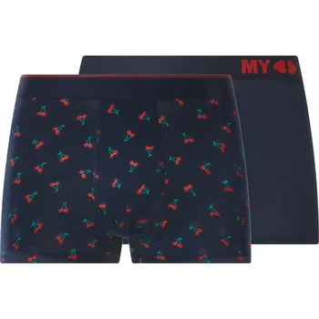 Pánské spodní prádlo esmara Men Pánské boxerky, 2 kusy (třešně / navy modrá, 5/M)