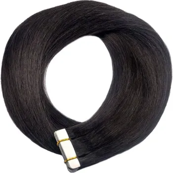 Příčesek TAPE IN vlasy Premium 50 cm – 20 pásků, 50 g, tmavě hnědá, pravé indické vlasy