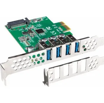LANBERG KARTA PCI EXPRESS X1->4X USB-A 3.1 GEN1 LOW PROFILE