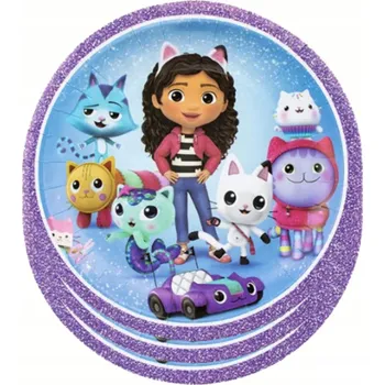 Talíř Papírové talířky "Gabby's Dollhouse" - 10 kusů
