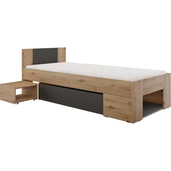 Ložnice Tempo Kondela Unis 90 x 200 cm dub artisan/antracit