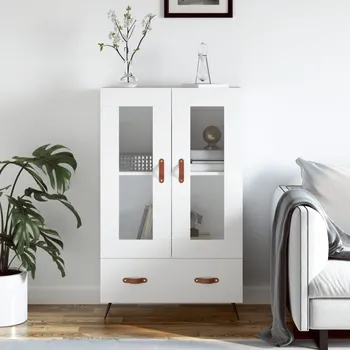 Příborník do zásuvky Skříň highboard bílá 69,5 x 31 x 115 cm kompozitní dřevo - 8720845425456