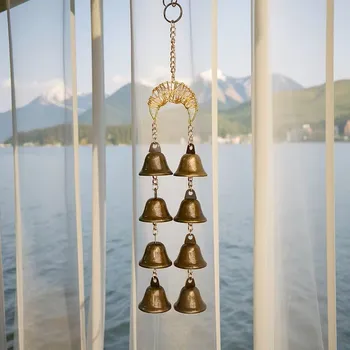 Zahradní dekorace BAF Malá kovová zvonkohra. Osm zvonků. Délka 33 cm