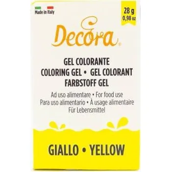 Přisada na vaření a pečení Gelová barva žlutá 28g - Decora | Cukrářské potřeby