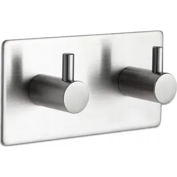 Věšák LOFT Věšák do Koupelny na Ručníky Držák Háček stříbrný 3M SAMOLEPICÍ