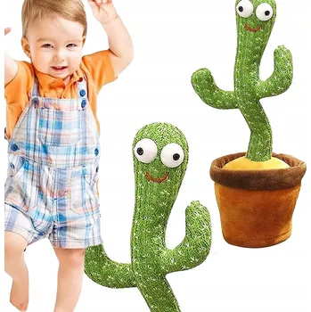 plyšák ZPÍVAJÍCÍ TANČÍCÍ KAKTUS VESELÝ SVÍTÍCÍ OPAKUJÍCÍ PLYŠOVÁ HRAČKA PRO DĚTI VELKÝ