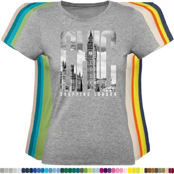 Dámské tričko levne-damske-bavlnene-tricko-potisk-nakup-New-York Barva: Grey melange - šedá směs, velikost: XXL