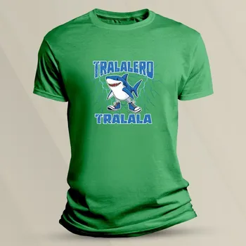 Chlapecké tričko Dětské tričko s potiskem TRALALERO TRLALA velikost 116 Zelená