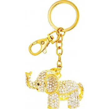 Bonbon Přívěsek na klíče zlatý slon deluxe
