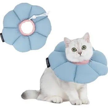 Krční límec pro kočky, nastavitelný obojek, měkký květinový regenerační kužel pro kočky a malé psy