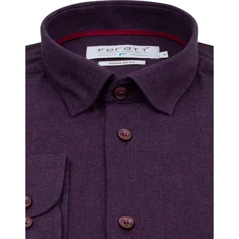 Pánská košile FERATT Košile COMFORT REGULAR vínová Velikost: XL