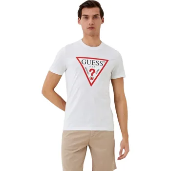 GUESS PÁNSKÉ TRIČKO T-SHIRT CN SS ORIGINAL LOGO WHITE M2YI71I3Z14 G011 Velikost: L