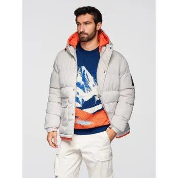 Oblečení a móda Pánská sportovní teplá bunda s dvojitou kapucí - popelínová V1 OM-JAHP-0208 - XL