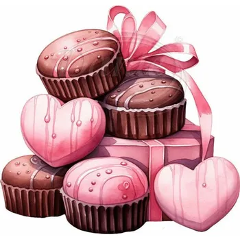 Textilní nažehlovací páska Dante Nažehlovačka Sladkosti - 6 x 6 cm