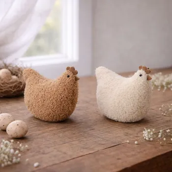 Velikonoční dekorace Wikholm Form Látková slepička Alla Barva: Smetanová