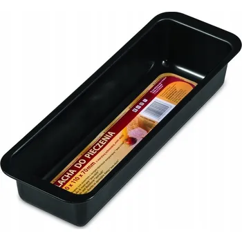 Forma na pečení SNB PLECH NA PEČENÍ FORMA FORMA NA BISKUPSKÝ CHLEBÍČEK 35X11X7 CM LISOVANÝ ČERNÝ