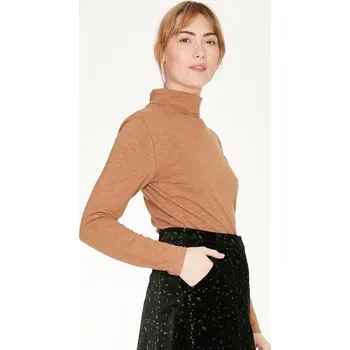 Dámské tričko TopMode Pohodlné rolákové tričko z bio bavlny 724553