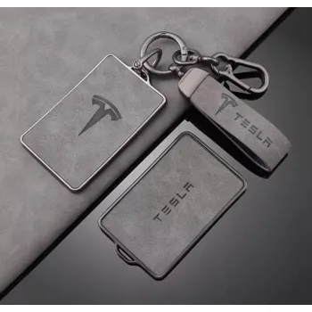 Pouzdro na kartu přívěsek na klíče chytré TESLA Model 3 YSX, kůže