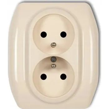 Elektrická zásuvka Béžová nástěnná Elektrická Zásuvka Karlik
