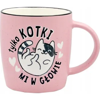 Hrnek kukartka Ručně malovaný s reliéfní ilustrací, keramika, 350 ml