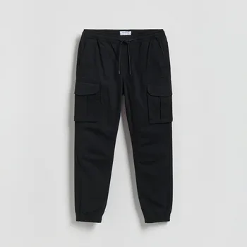 Pánské kalhoty Reserved - Kalhoty jogger cargo - černý - YV368-99X - YV368-99X-XXL