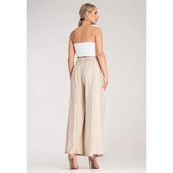 Dámské kalhoty FIGL Dámské kalhoty M1158 Béžová Regular Fit OS