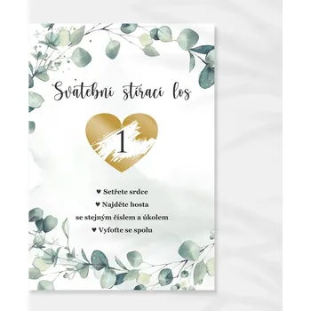 Svatební dekorace Svatební stírací los 231