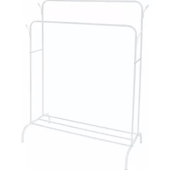 Věšák Dvojitý stojan na oblečení bílý
