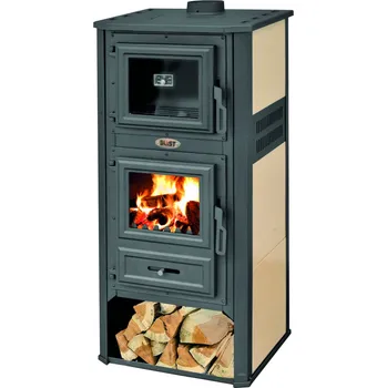 Krbová kamna BLIST krbová kamna ROMA G s troubou - krémová (II. jakost) - akce